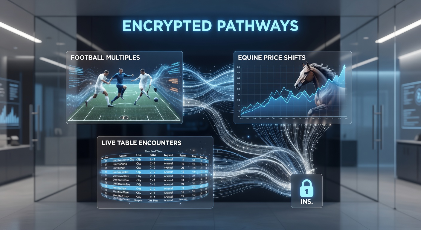 Mobile app interface displaying linked betting categories under encrypted security layers
