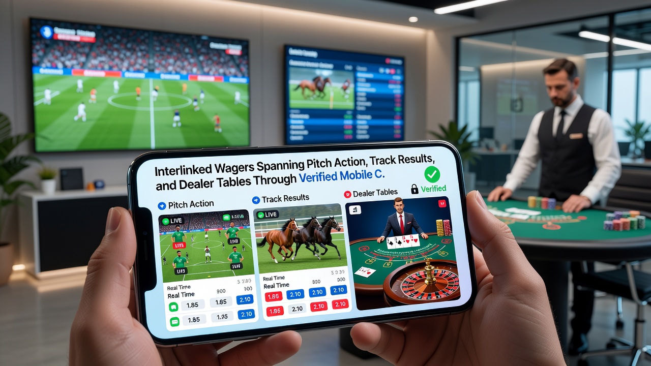 User engaging with synchronized betting markets on a verified mobile device